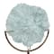 12" Light Blue Polystone Coral Textured Sculpture with Bronze Stand
